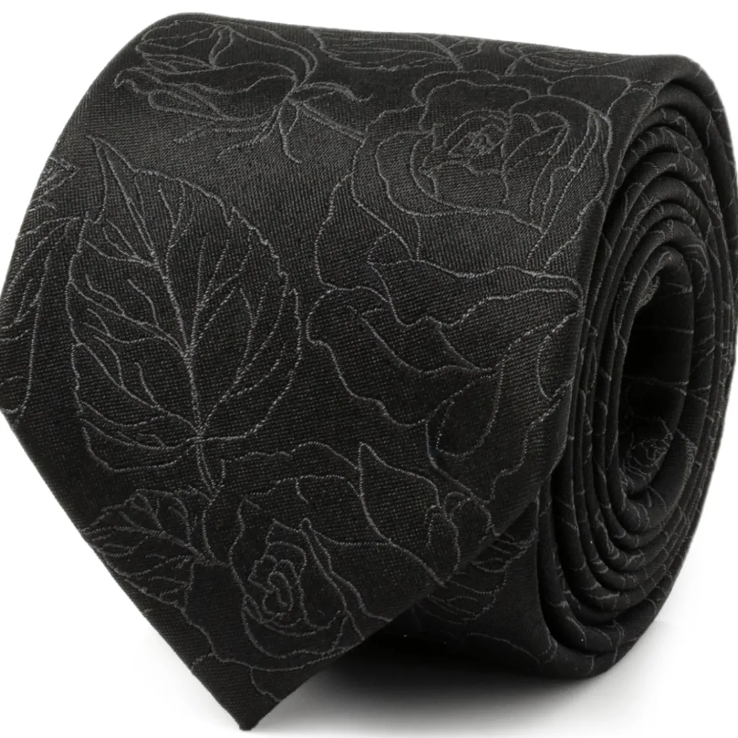 Ox and Bull Trading Co. Black Floral Men's Tie