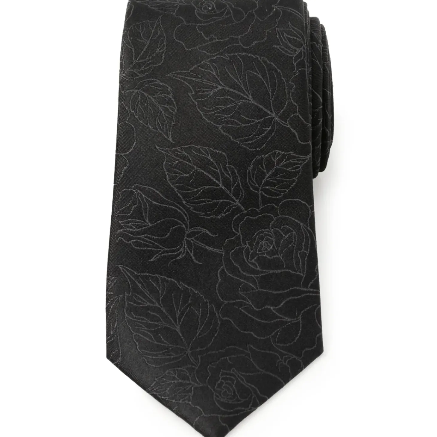 Ox and Bull Trading Co. Black Floral Men's Tie
