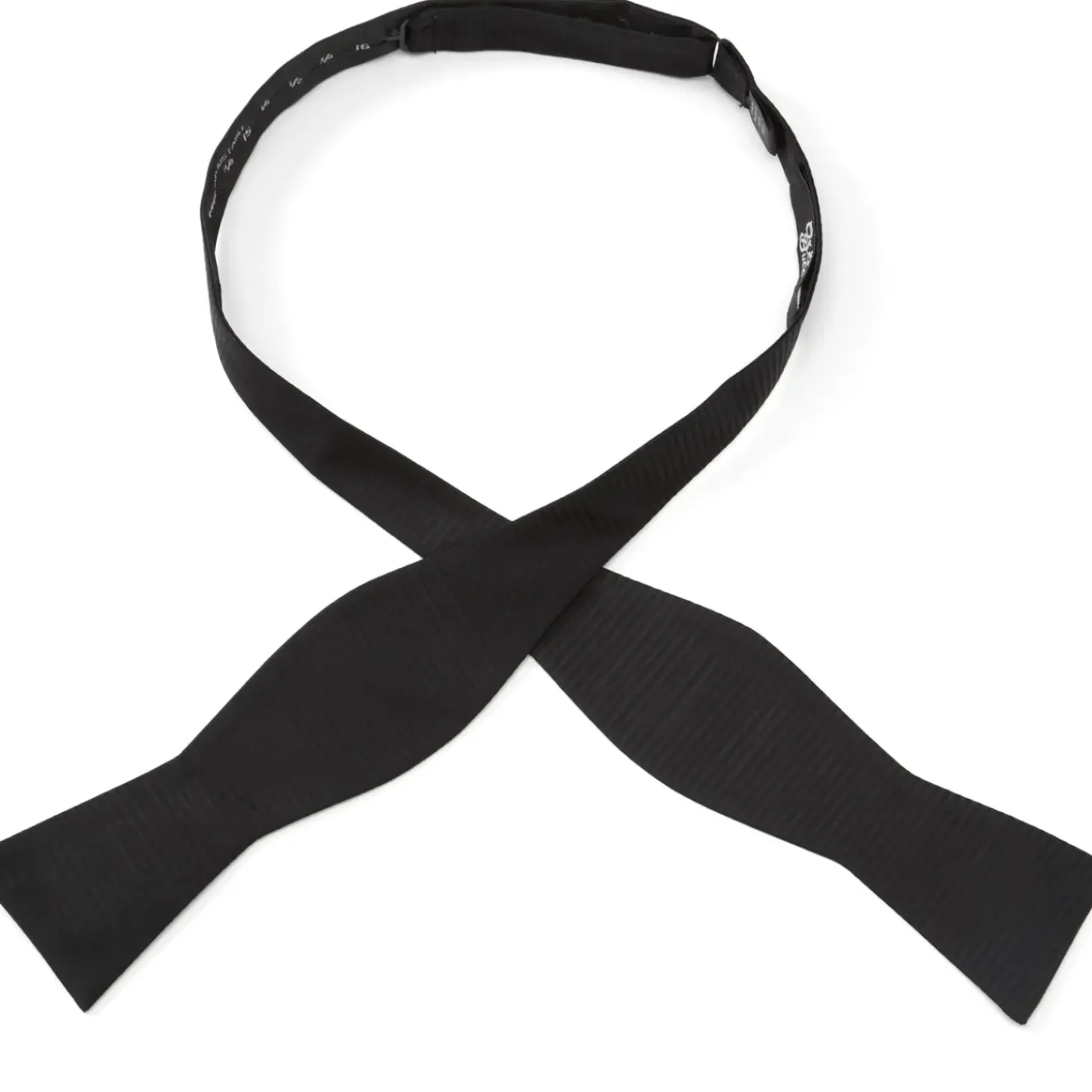 Ox and Bull Trading Co. Black Formal Pinstripe Silk Bow Tie