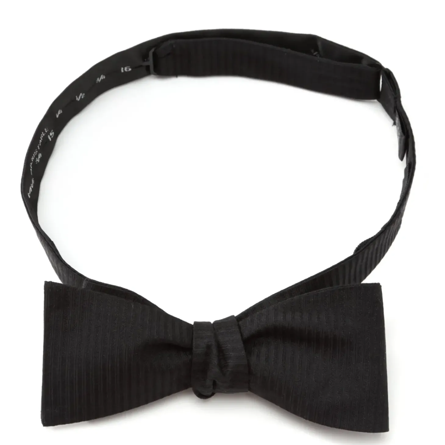 Ox and Bull Trading Co. Black Formal Pinstripe Silk Bow Tie