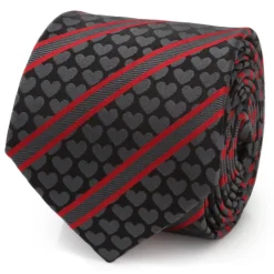Cufflinks, Inc. Black Heart Striped Men's Tie