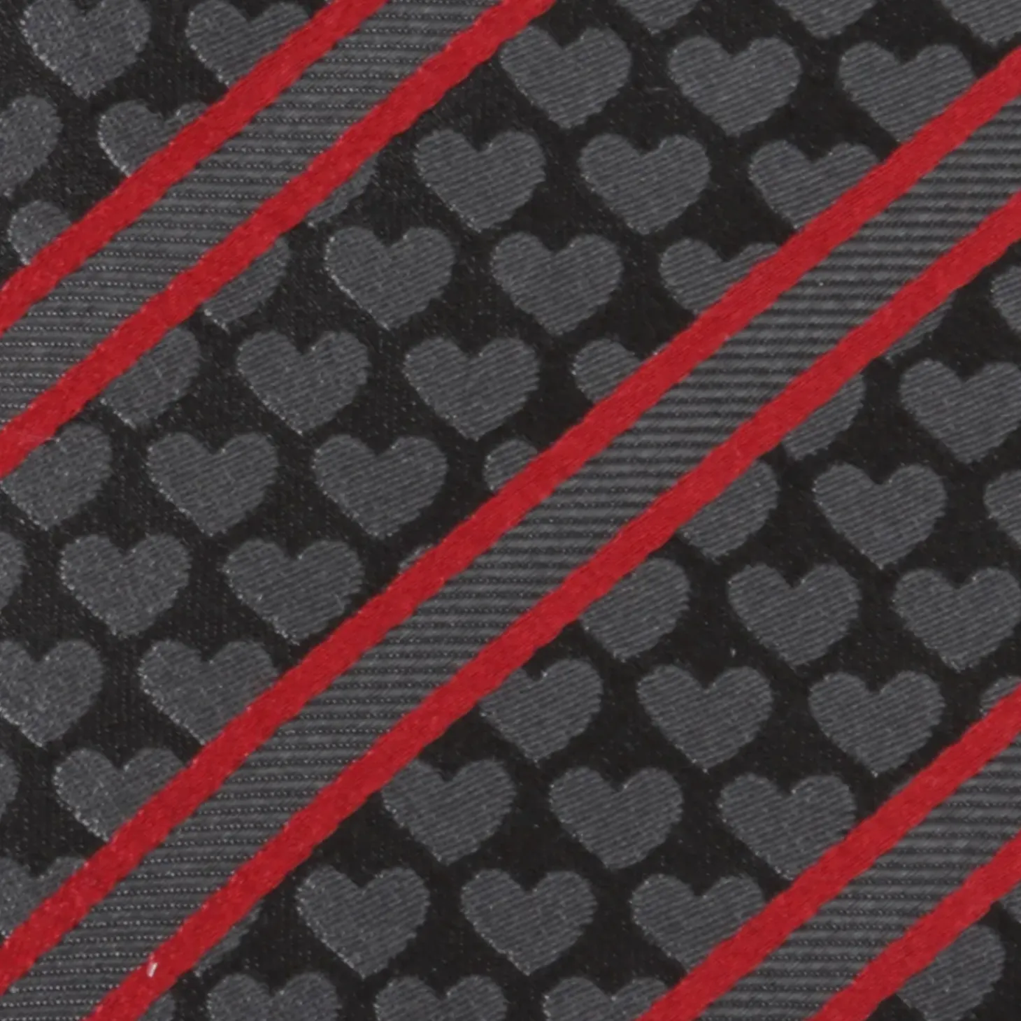 Cufflinks, Inc. Black Heart Striped Men's Tie