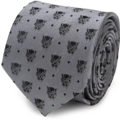 Marvel Black Panther Gray Dot Tie