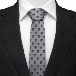 Marvel Black Panther Gray Dot Tie