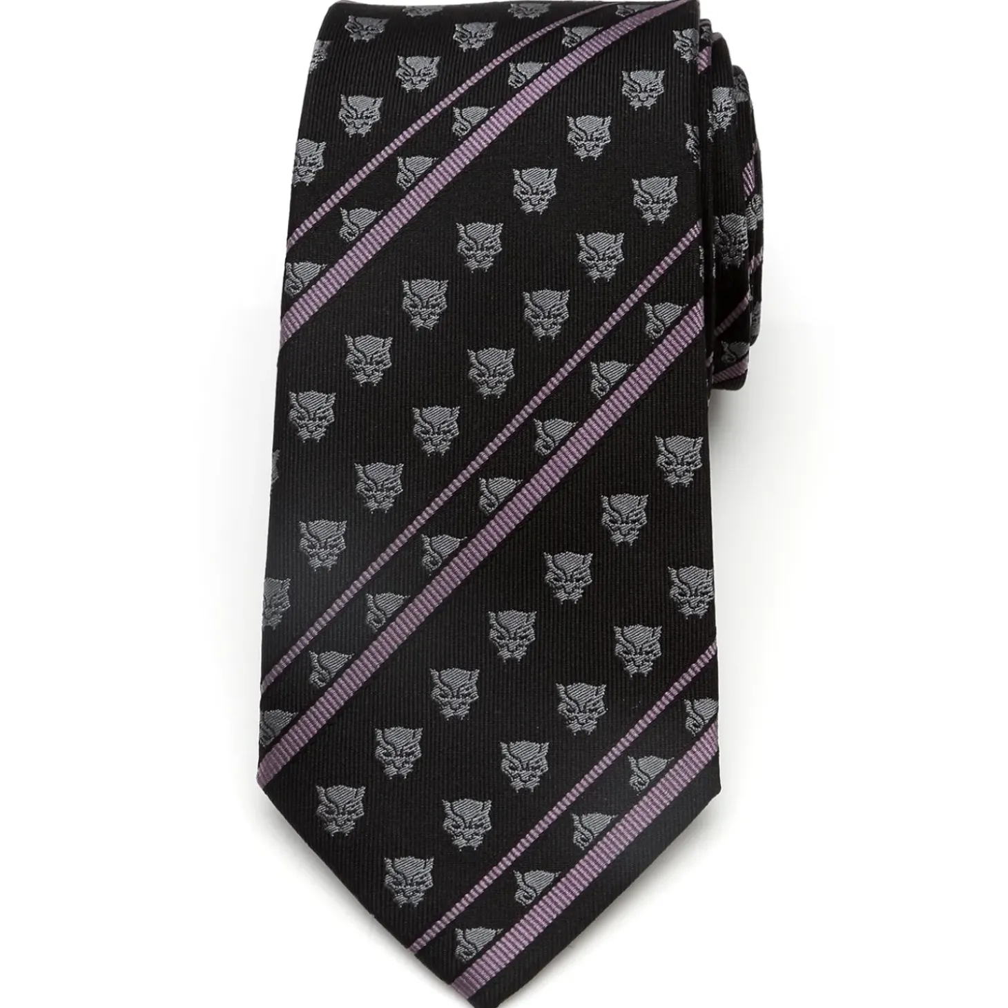 Marvel Black Panther Stripe Black Tie
