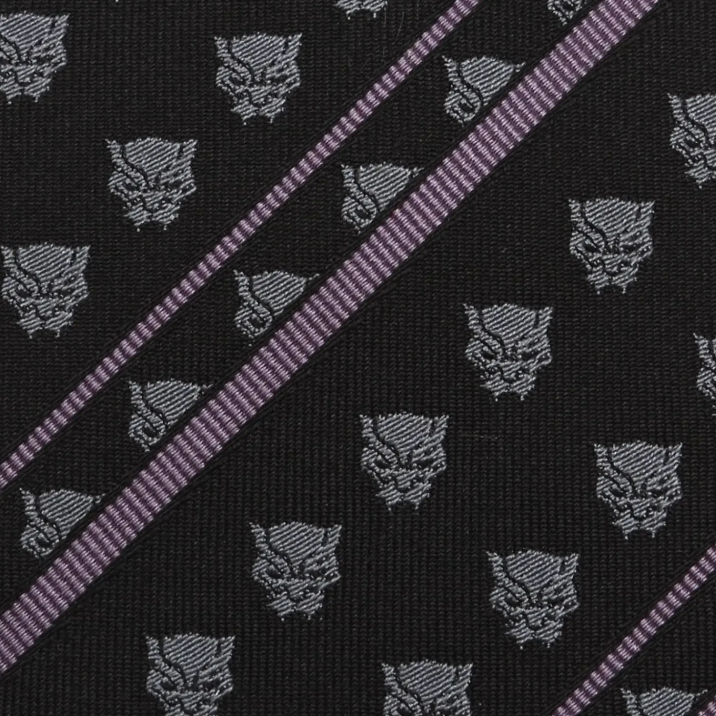 Marvel Black Panther Stripe Black Tie