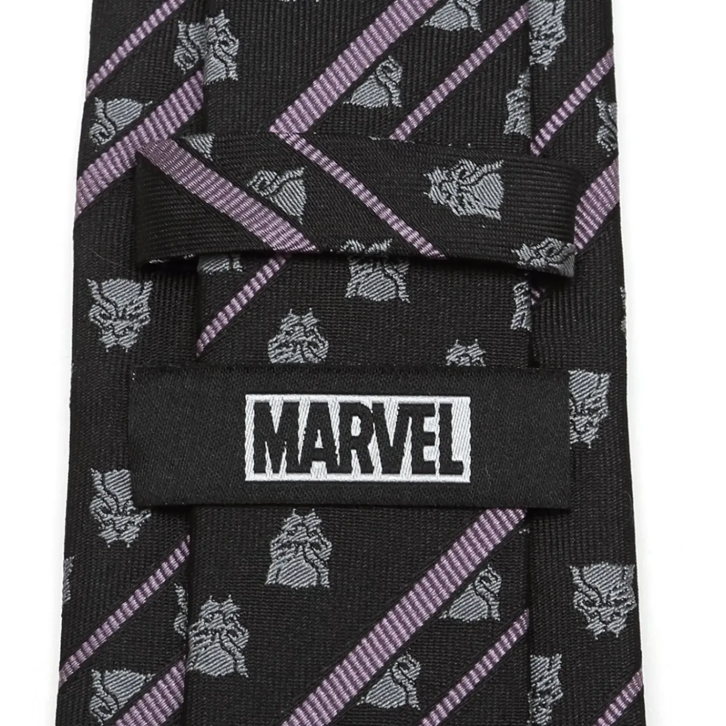 Marvel Black Panther Stripe Black Tie