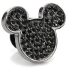 Disney Black Pave Crystal Mickey Mouse Lapel Pin