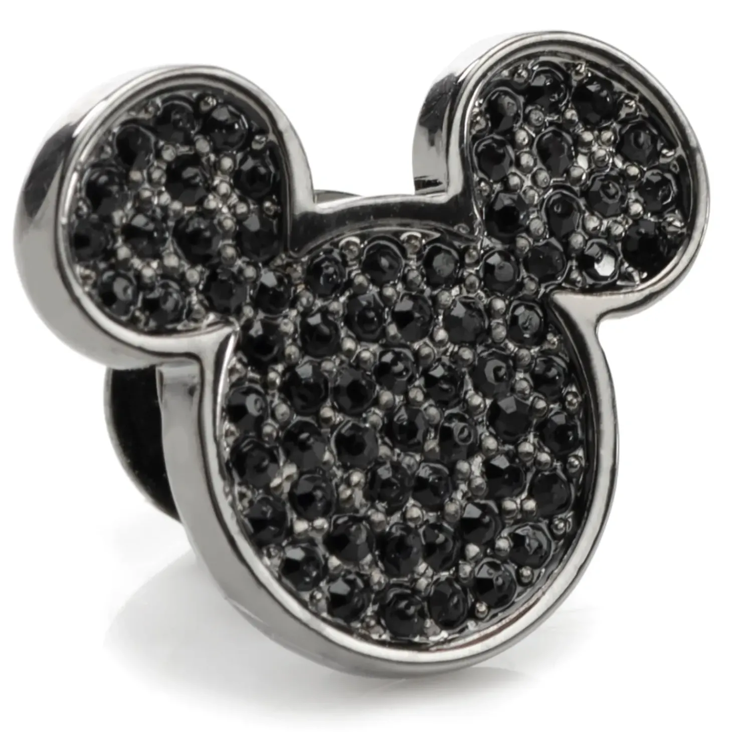 Disney Black Pave Crystal Mickey Mouse Lapel Pin