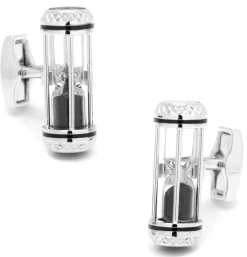 Tateossian Black Sand Timer Cufflinks