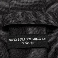 Ox and Bull Trading Co. Black Silk Tie