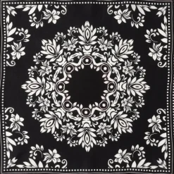 Ox and Bull Trading Co. Black/White Men's Silk Pocket Square