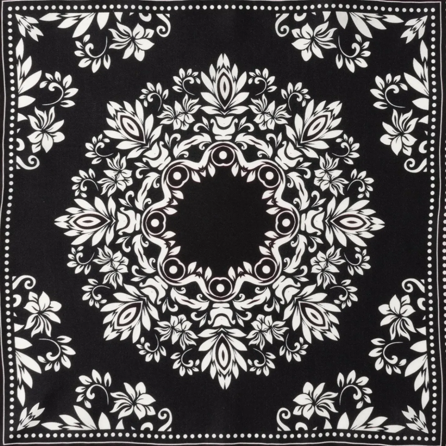Ox and Bull Trading Co. Black/White Men's Silk Pocket Square