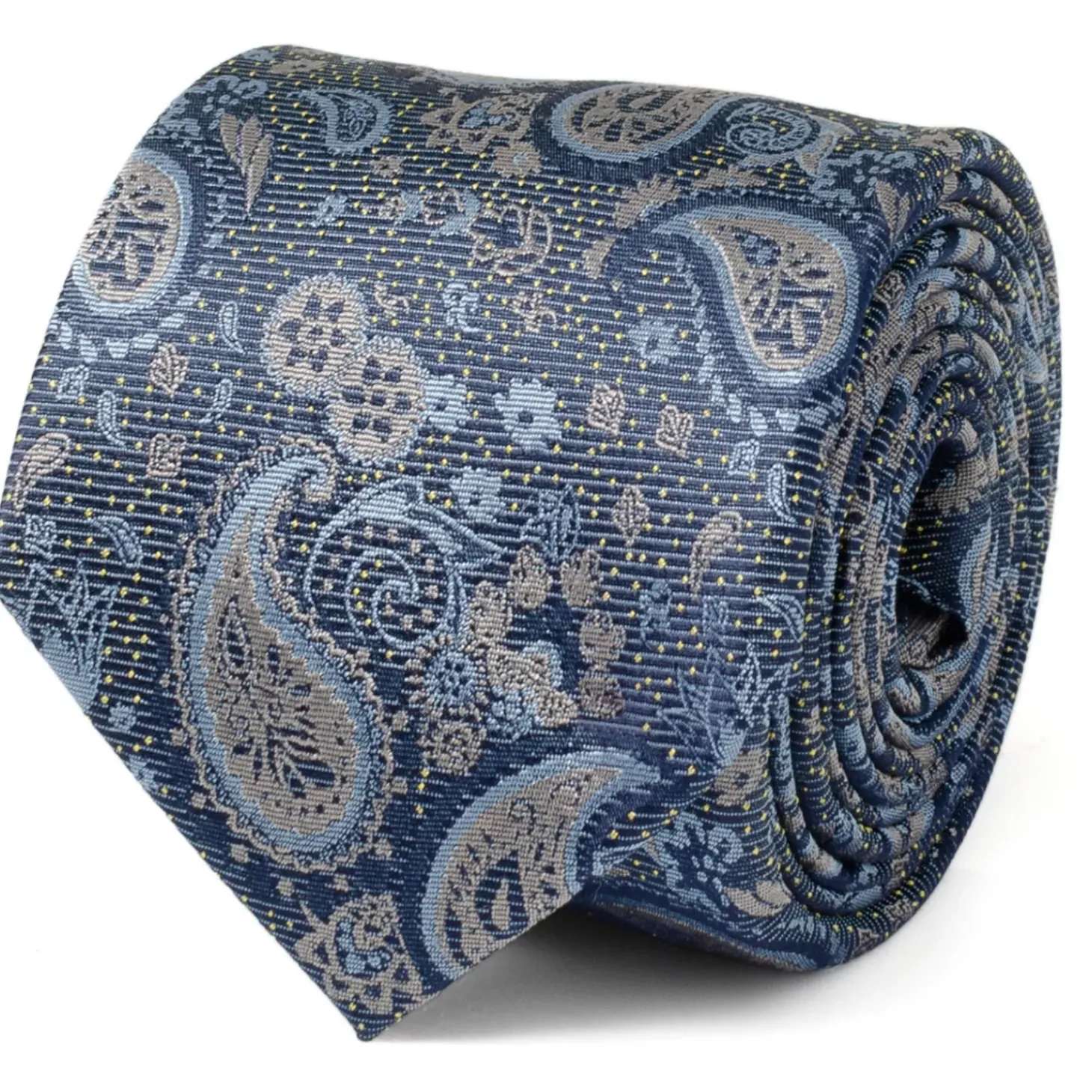 Ox and Bull Trading Co. Blue & Gray Paisley Men's Tie