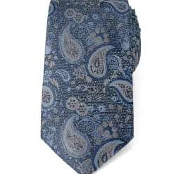 Ox and Bull Trading Co. Blue & Gray Paisley Men's Tie