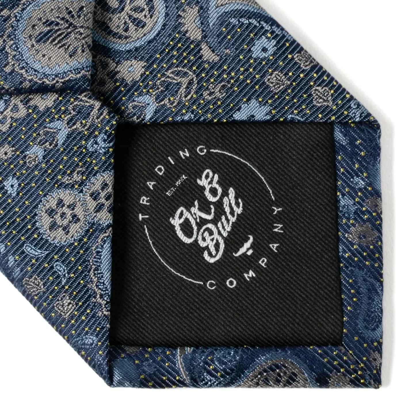 Ox and Bull Trading Co. Blue & Gray Paisley Men's Tie
