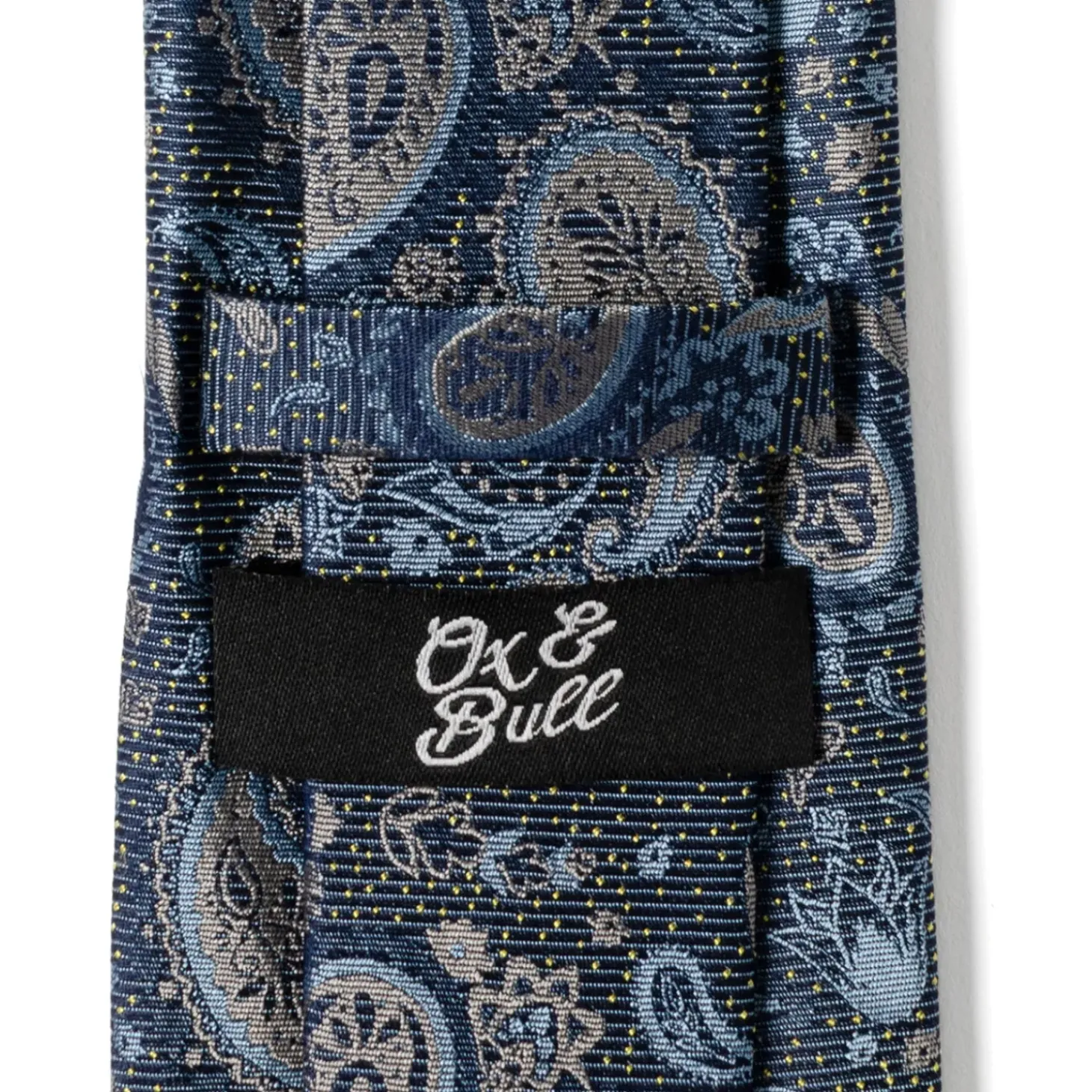 Ox and Bull Trading Co. Blue & Gray Paisley Men's Tie