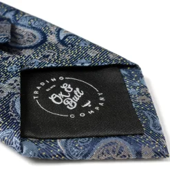Ox and Bull Trading Co. Blue & Gray Paisley Men's Tie