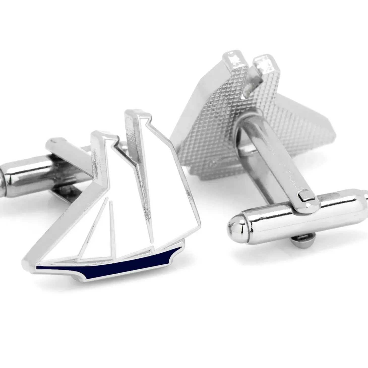 Cufflinks, Inc. Blue and White Sailboat Cufflinks