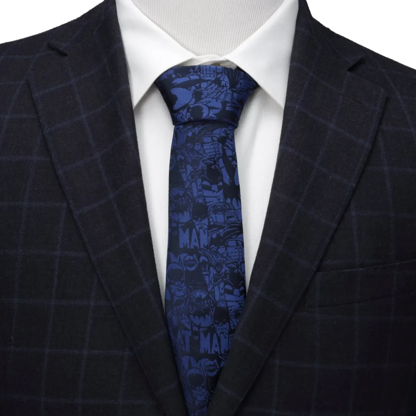 DC Comics Blue Batman Comic Tie