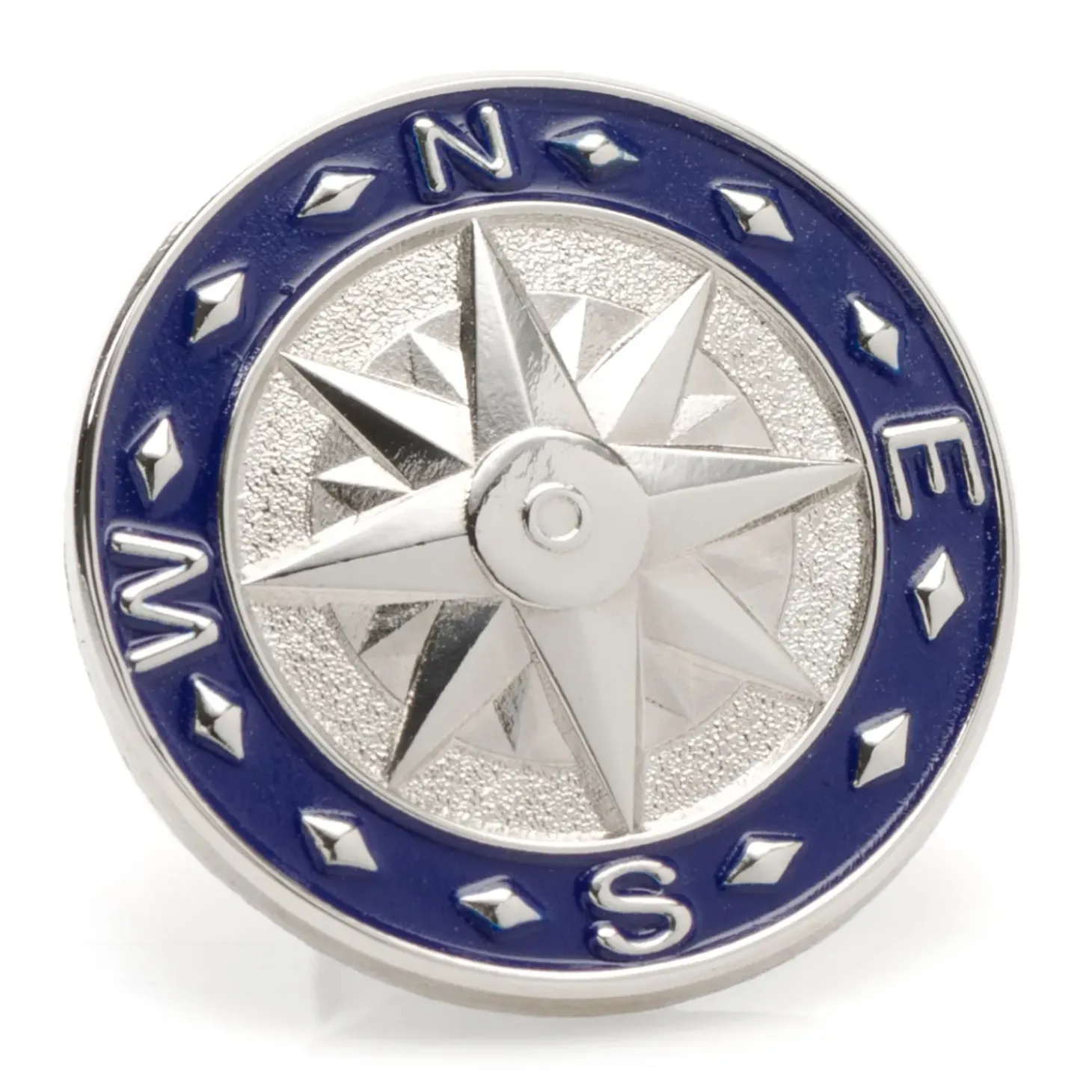 Cufflinks, Inc. Blue Compass Lapel Pin