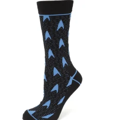 Star Trek Blue Delta Shield Black Men's Socks