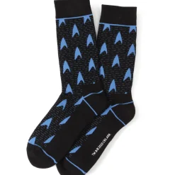 Star Trek Blue Delta Shield Black Men's Socks