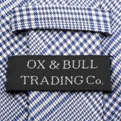 Ox and Bull Trading Co. Blue Glen Plaid Silk Tie