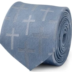 Cufflinks, Inc. Blue Textured Cross Men's Tie