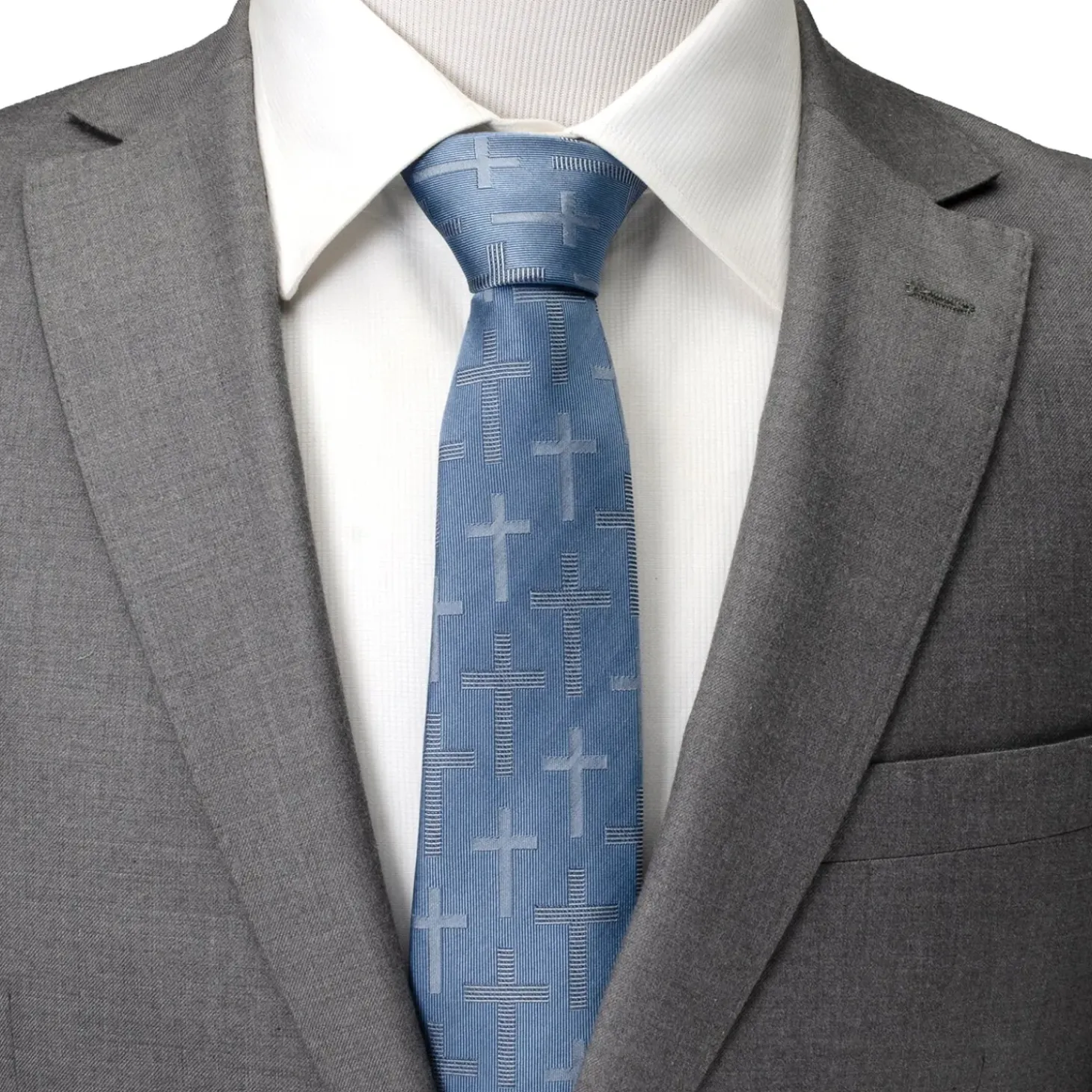 Cufflinks, Inc. Blue Textured Cross Men's Tie