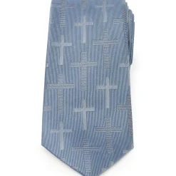 Cufflinks, Inc. Blue Textured Cross Men's Tie