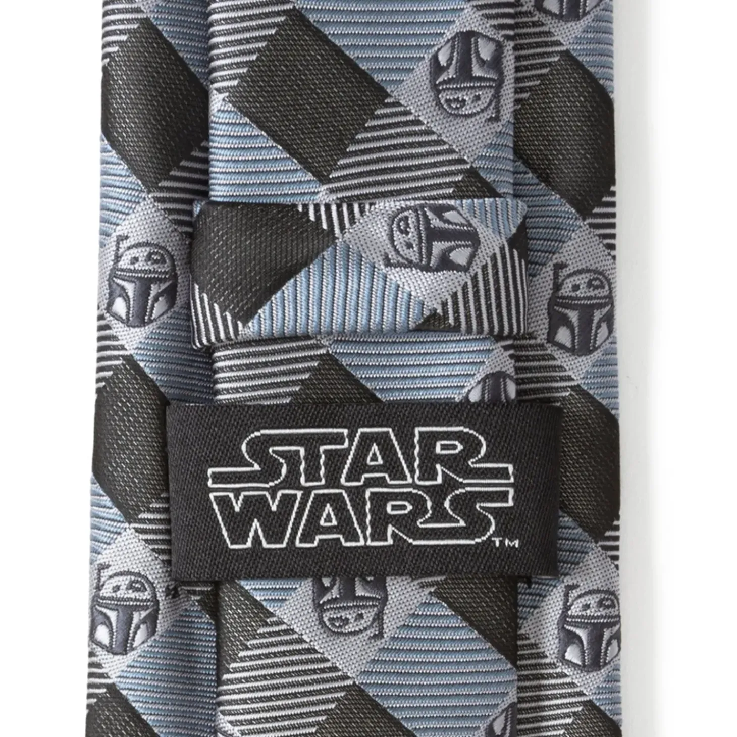 Star Wars Boba Fett Blue Plaid Mens Tie