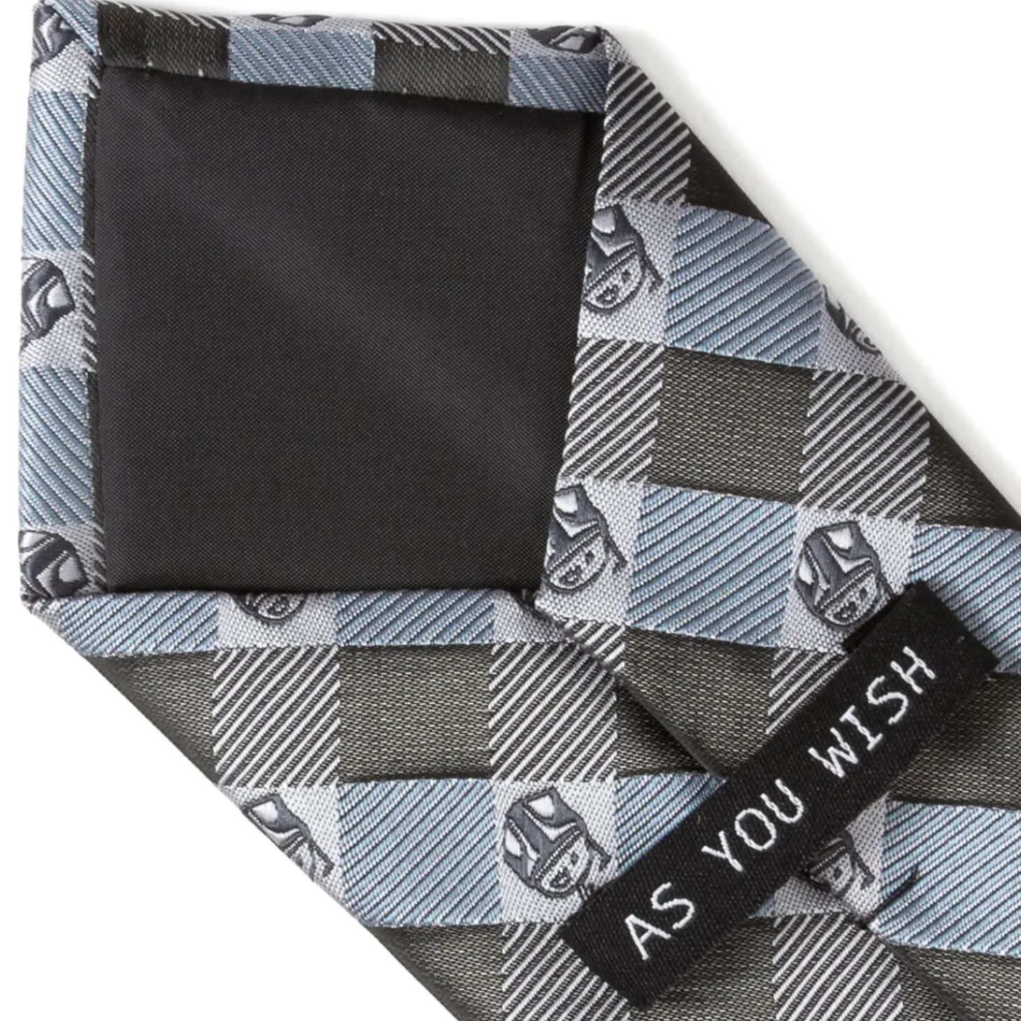 Star Wars Boba Fett Blue Plaid Mens Tie