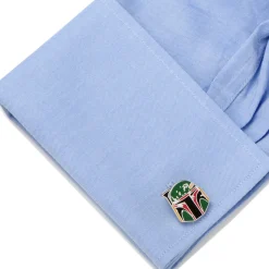 Star Wars Boba Fett Distressed Helmet Cufflinks