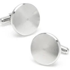 Ox and Bull Trading Co. Brushed Radial Stainless Steel Cufflinks