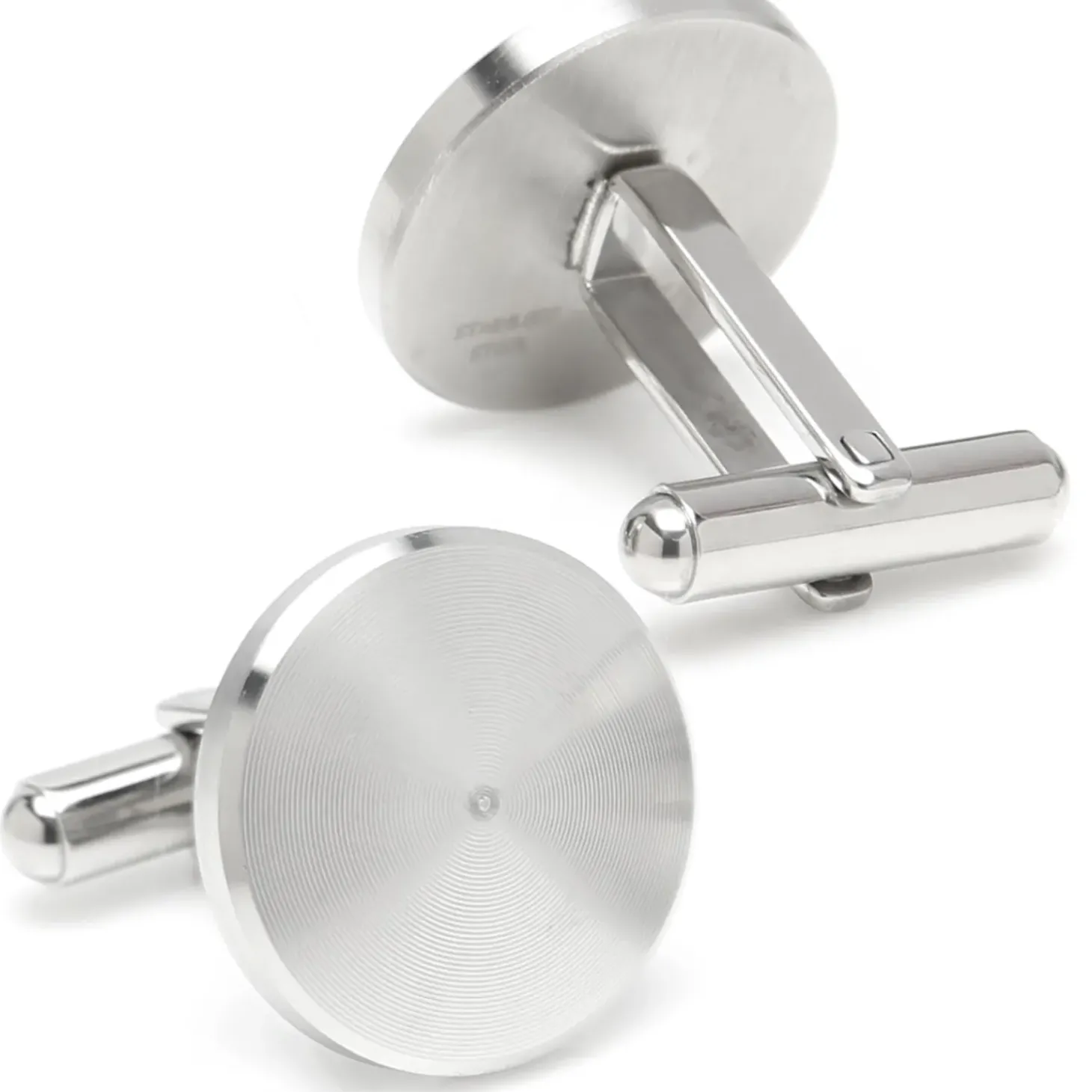 Ox and Bull Trading Co. Brushed Radial Stainless Steel Cufflinks