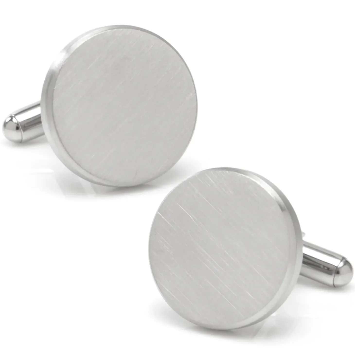 Ox and Bull Trading Co. Brushed Stainless Steel Cufflinks