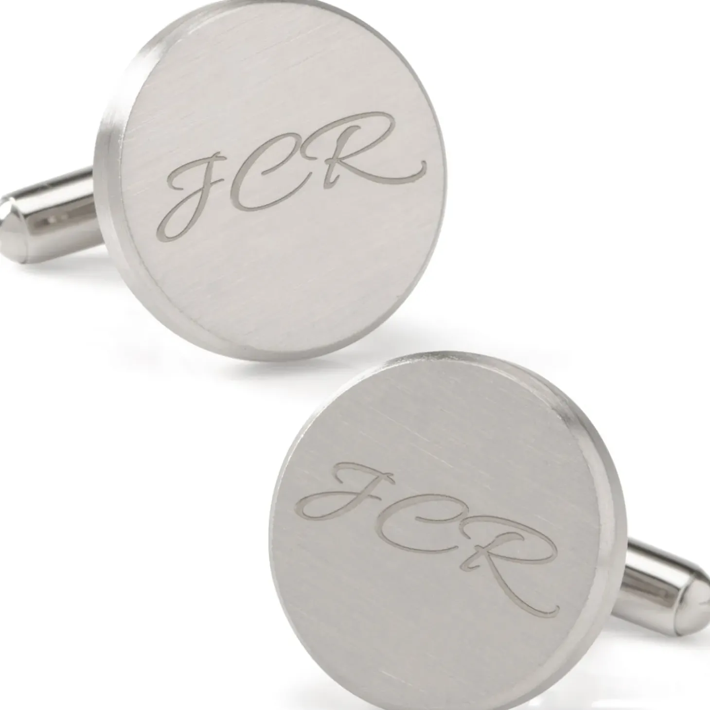 Ox and Bull Trading Co. Brushed Stainless Steel Cufflinks