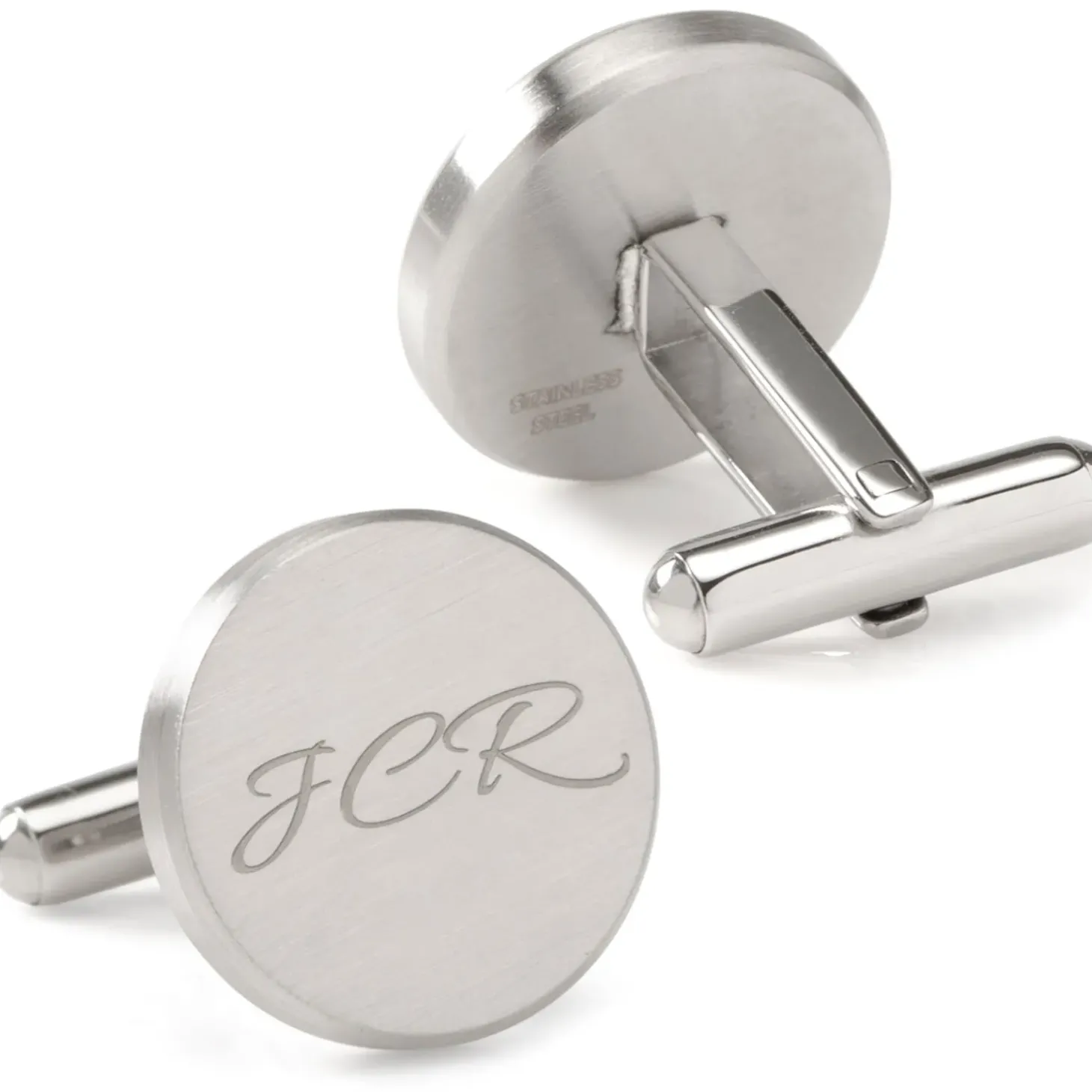 Ox and Bull Trading Co. Brushed Stainless Steel Cufflinks