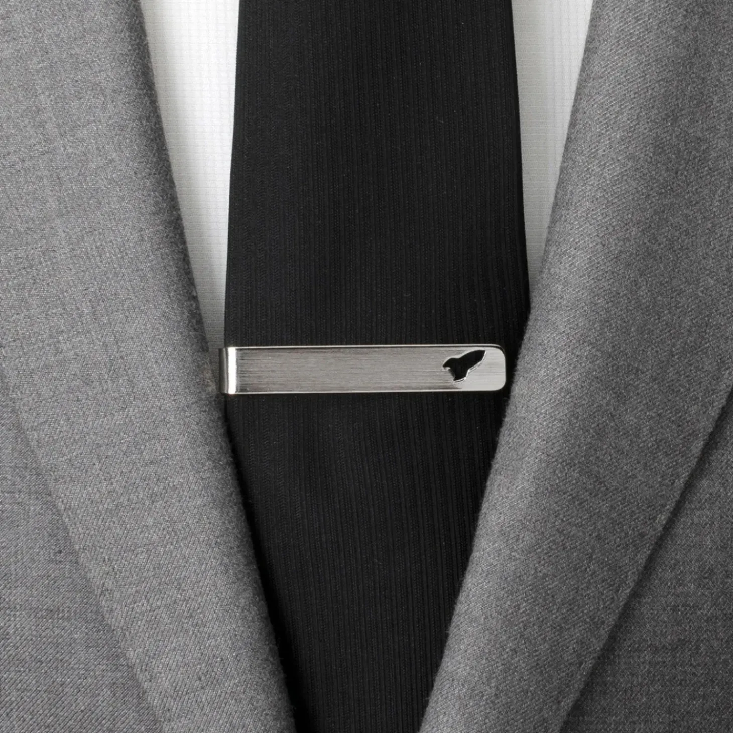 Disney Buzz Lightyear Cutout Hidden Message Silver Tie Bar
