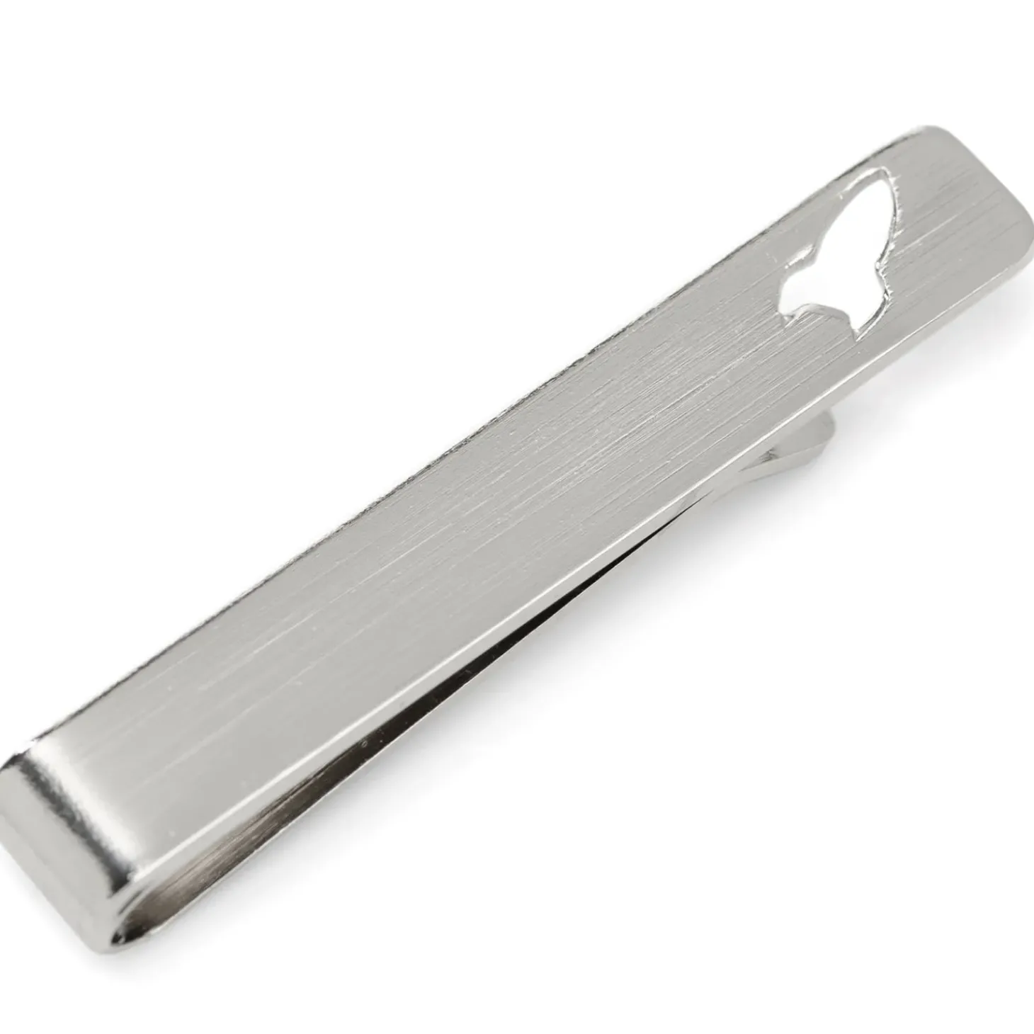 Disney Buzz Lightyear Cutout Hidden Message Silver Tie Bar