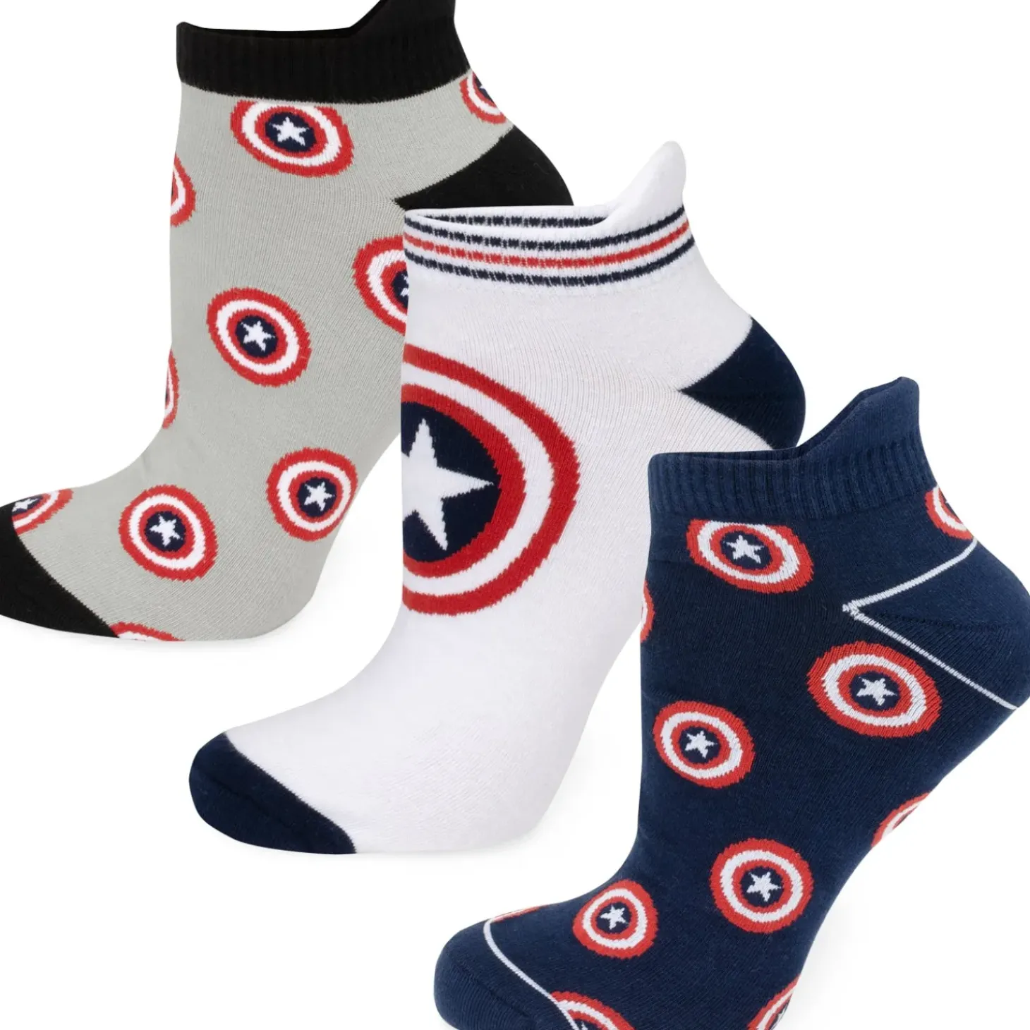 Marvel Captain America Ankle Socks 3 Pack