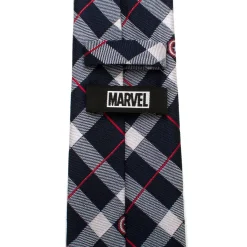 Marvel Captain America Blue Plaid Tie