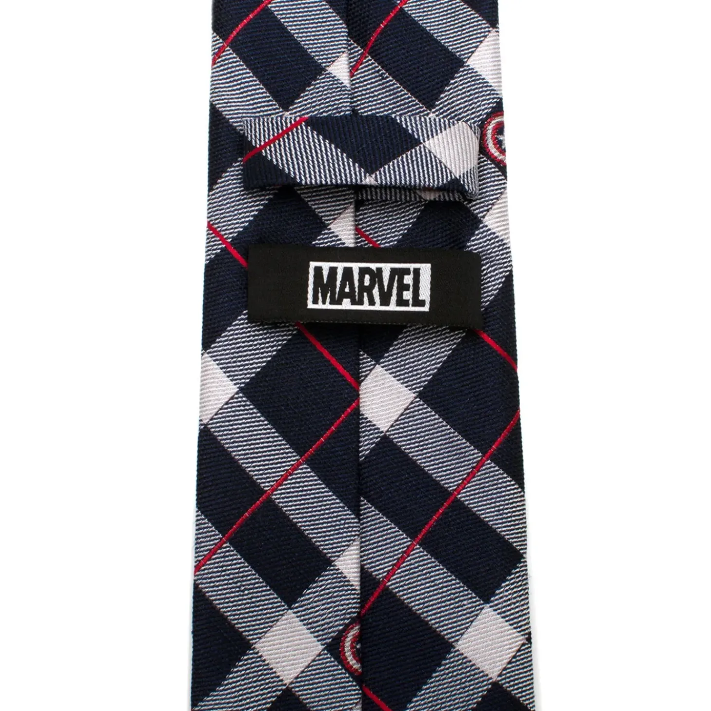 Marvel Captain America Blue Plaid Tie