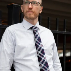 Marvel Captain America Blue Plaid Tie