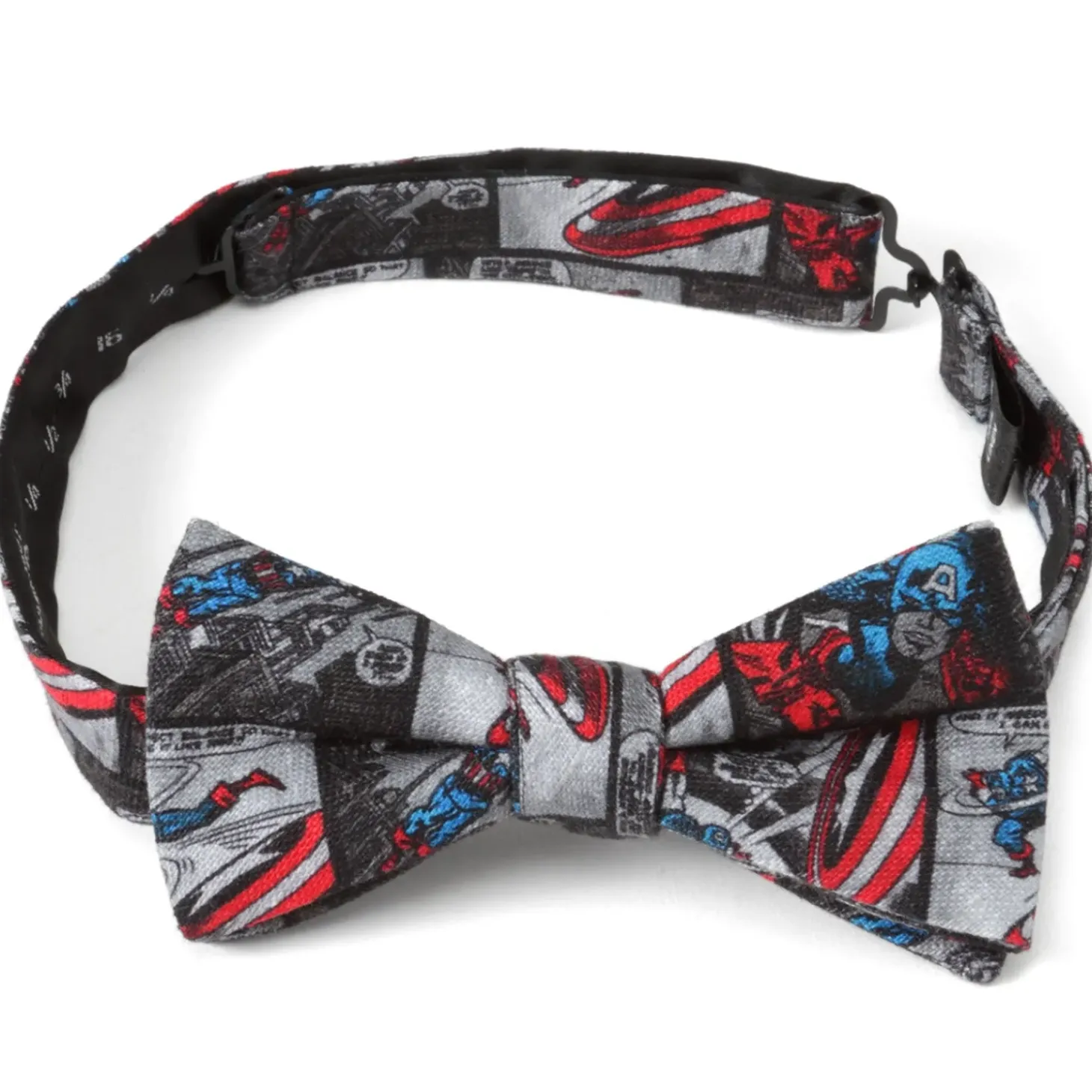 Marvel Captain America Comic Gray Men's Bow Tie