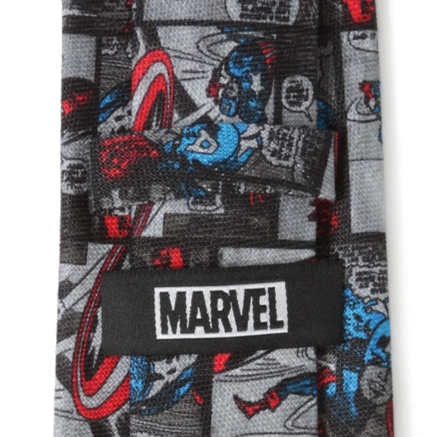 Marvel Captain America Comic Gray Men's Tie