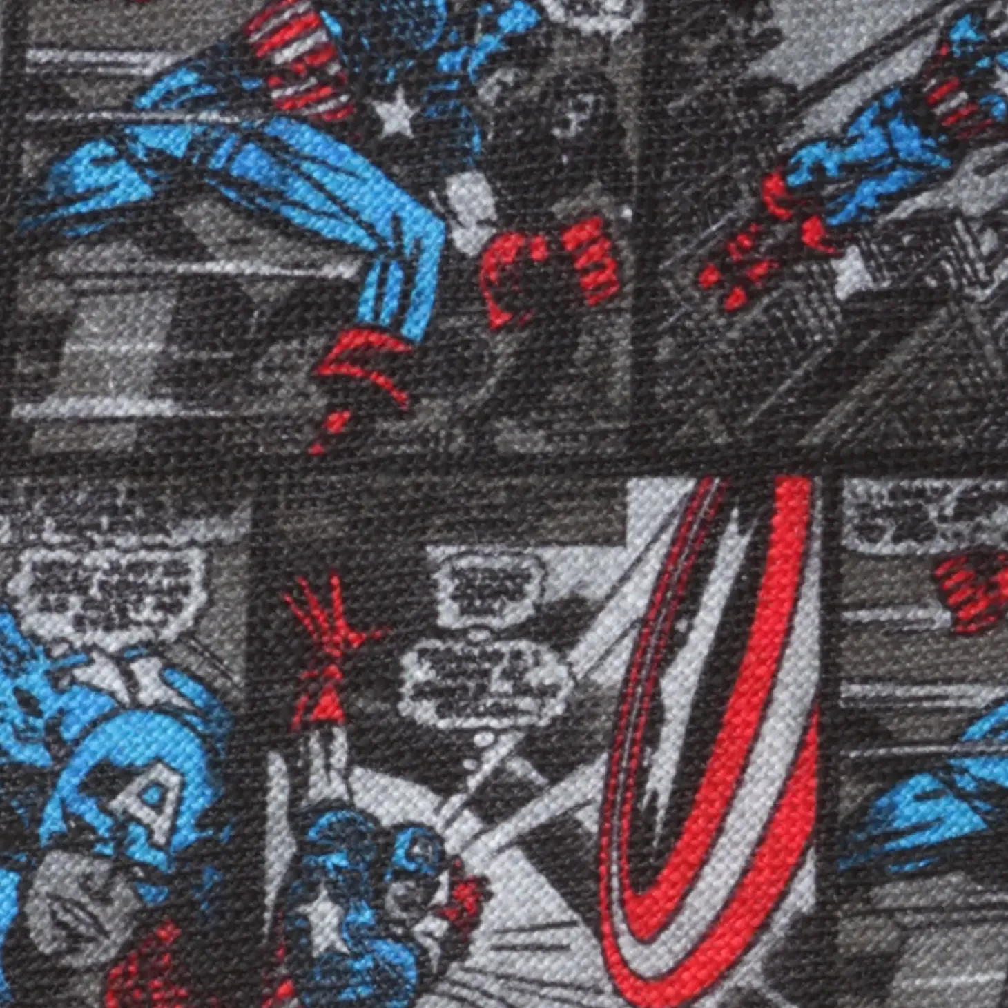 Marvel Captain America Comic Gray Men's Tie