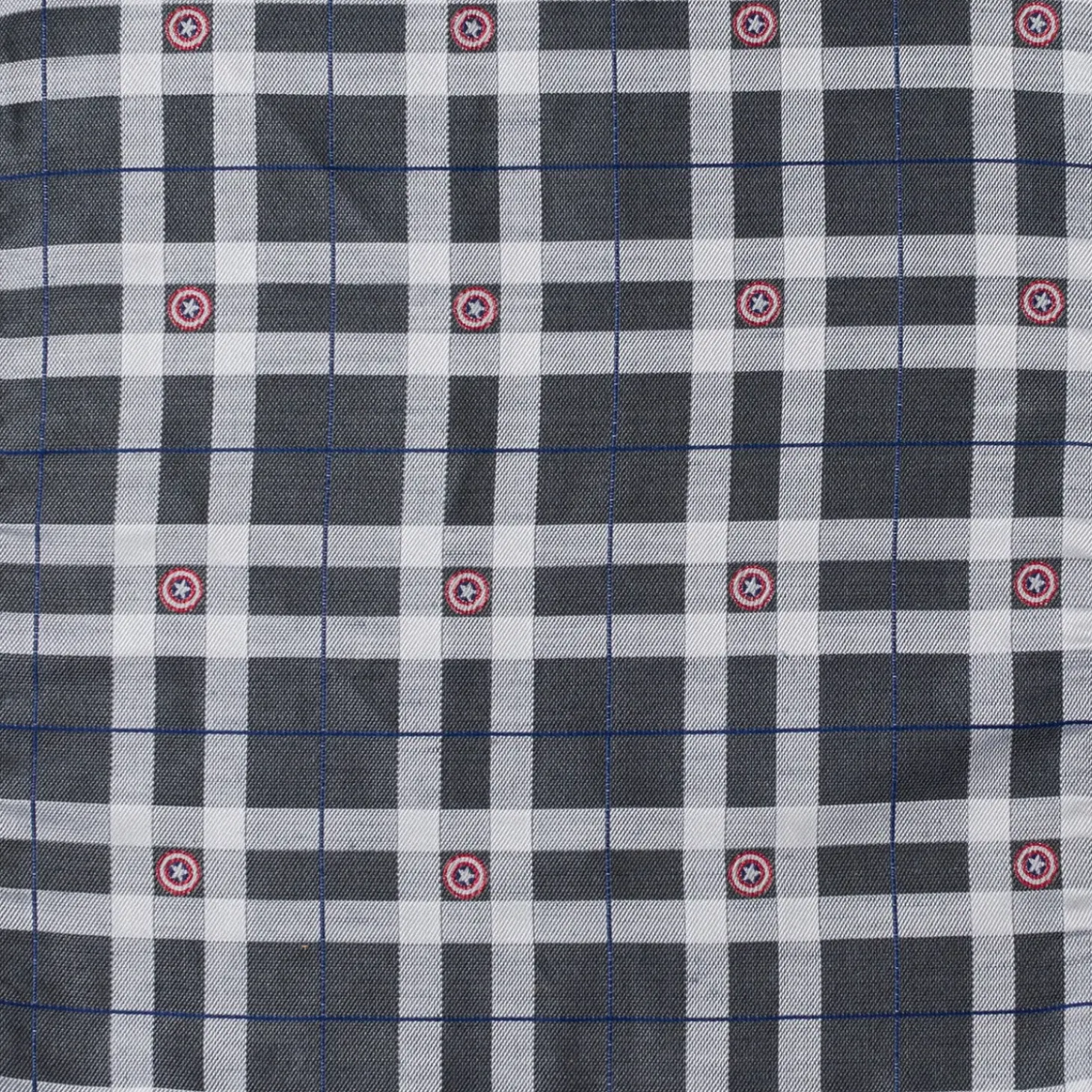 Marvel Captain America Gray Plaid Pocket Square