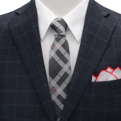 Marvel Captain America Gray Plaid Tie